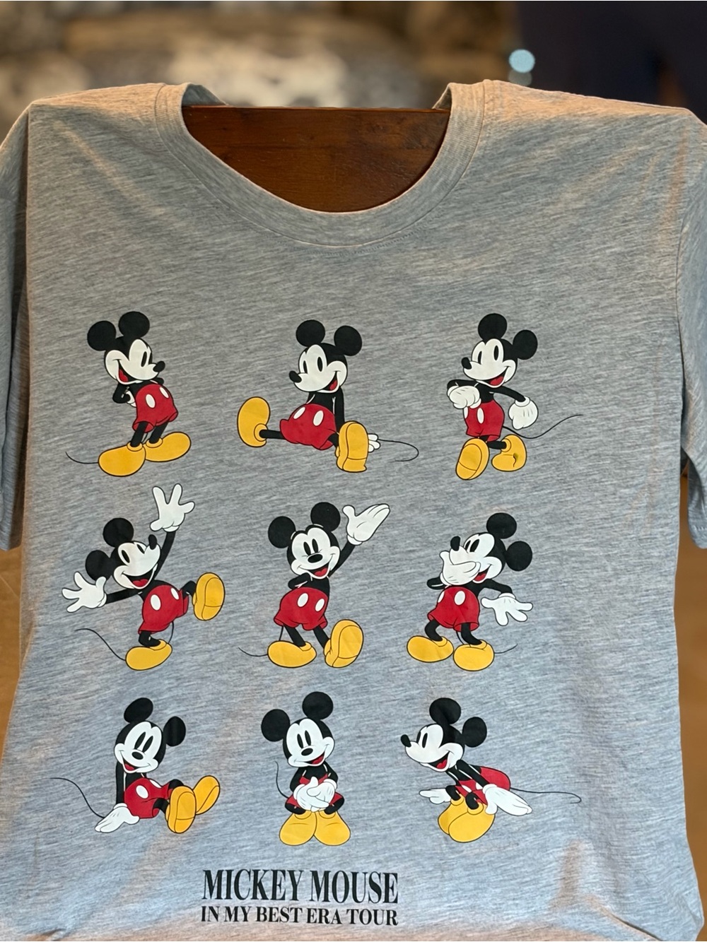 Disney Gray Mickey Mouse Multi-Poses Graphic Tee